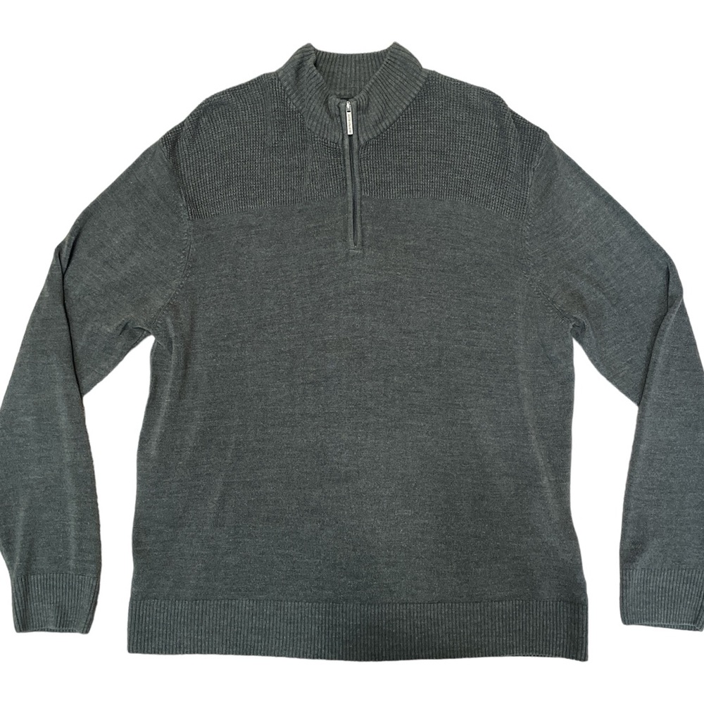 Geoffrey Beene 1/4 zip Knit Pullover Sweater XL